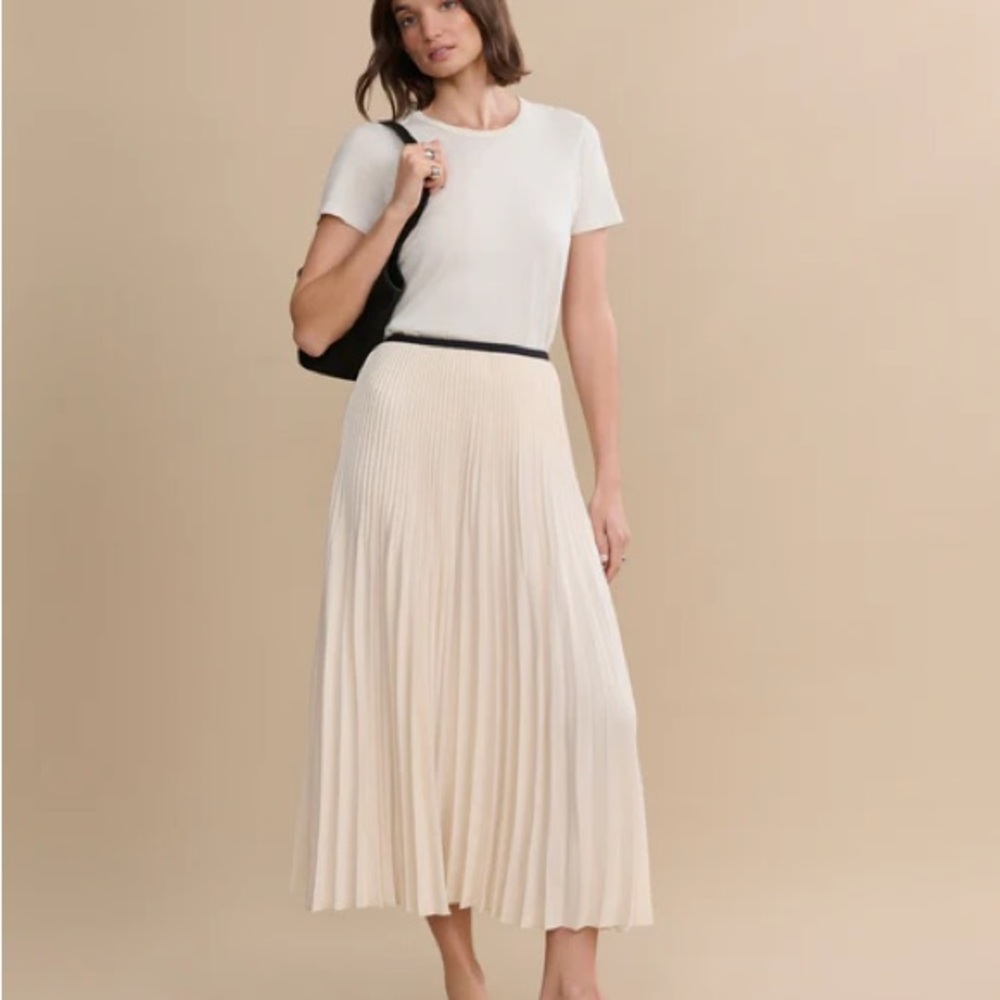 Jenni Kayne Ivory Pleated Skirt
